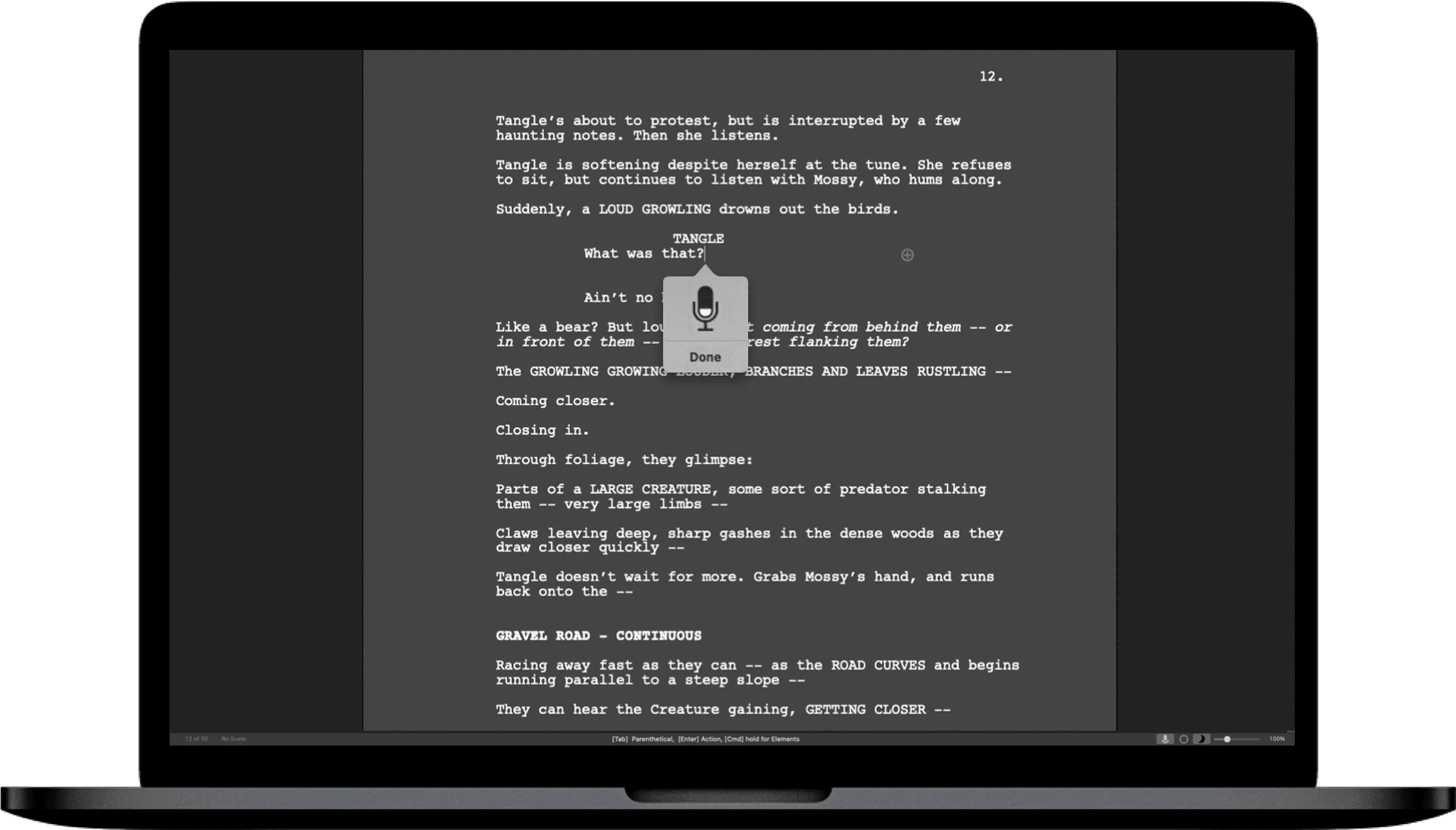 screenshot of Final Draft